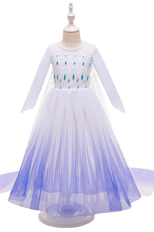Elsa Frozen Long Sleeve Sequin Dress