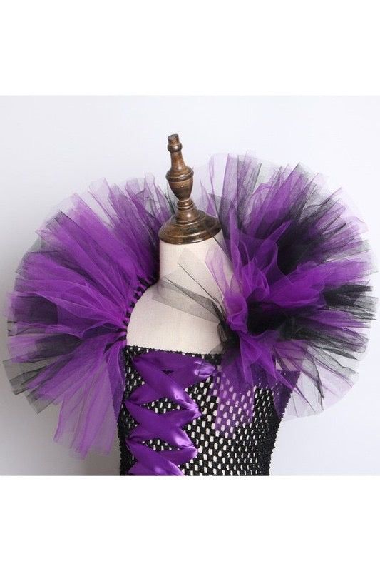 Halloween Witch Mesh Tutu Dress Set