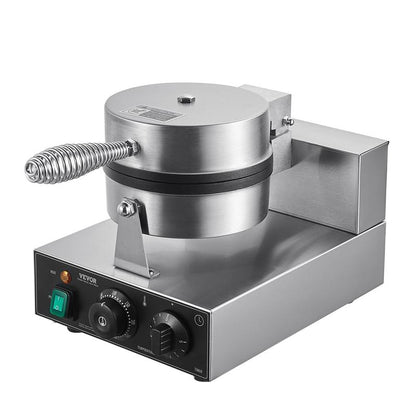 VEVOR Commercial Waffle Maker round Waffle Iron Baker Machine Non-Stick 1230W