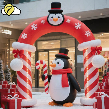 2025 Outdoor Giant Inflatable Santa Claus Arch Christmas Promotion Archway Inflatable Christmas Arch for Christams Decoration