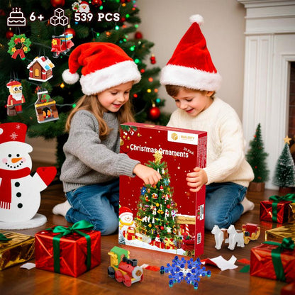 BUILDIFY Advent Calendar 2025 - 24 Days Countdown to Christmas Surprise Toys for Kids Boys Girls Compatible with Lego Festive Family Activity Christmas Countdown Gift Holiday Building Blocks