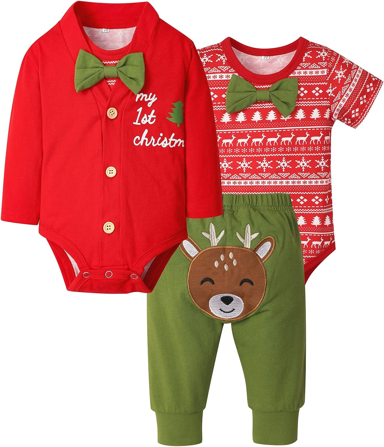 Baby Girl Boy Christmas Outfit My 1St Christmas Baby Boy Infant New Year 4 Pcs Set