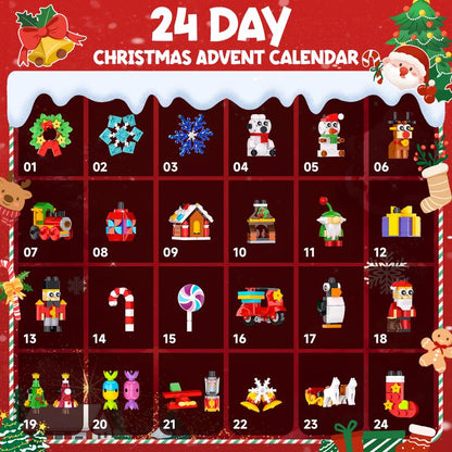 BUILDIFY Advent Calendar 2025 - 24 Days Countdown to Christmas Surprise Toys for Kids Boys Girls Compatible with Lego Festive Family Activity Christmas Countdown Gift Holiday Building Blocks