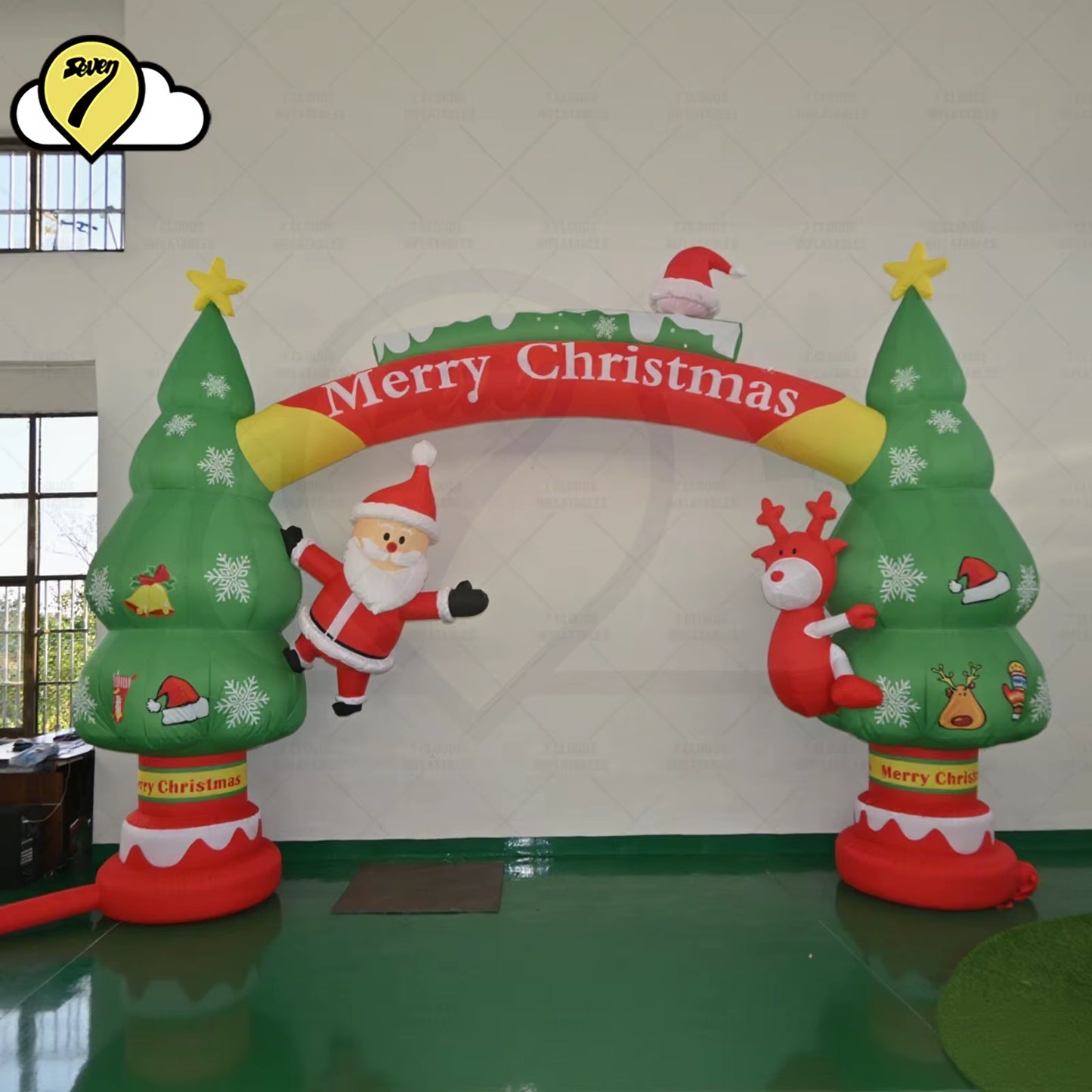 2025 Outdoor Giant Inflatable Santa Claus Arch Christmas Promotion Archway Inflatable Christmas Arch for Christams Decoration