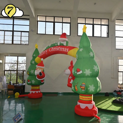 2025 Outdoor Giant Inflatable Santa Claus Arch Christmas Promotion Archway Inflatable Christmas Arch for Christams Decoration