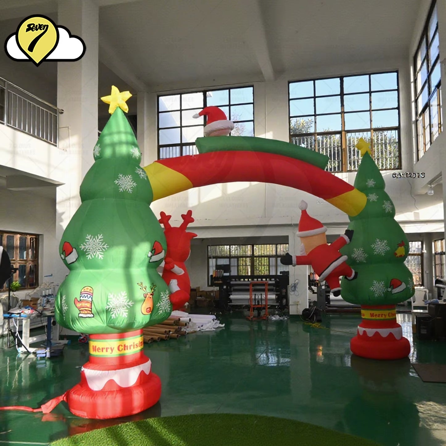 2025 Outdoor Giant Inflatable Santa Claus Arch Christmas Promotion Archway Inflatable Christmas Arch for Christams Decoration