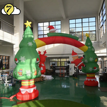 2025 Outdoor Giant Inflatable Santa Claus Arch Christmas Promotion Archway Inflatable Christmas Arch for Christams Decoration