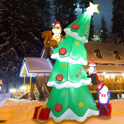 Tiktokshopblackfriday SUNGIFT Christmas Inflatable Ornaments Santa Sleigh and Reindeer with Build-In LED for Xmas Party Yard Garden Lawn Décor Christmas Decoration