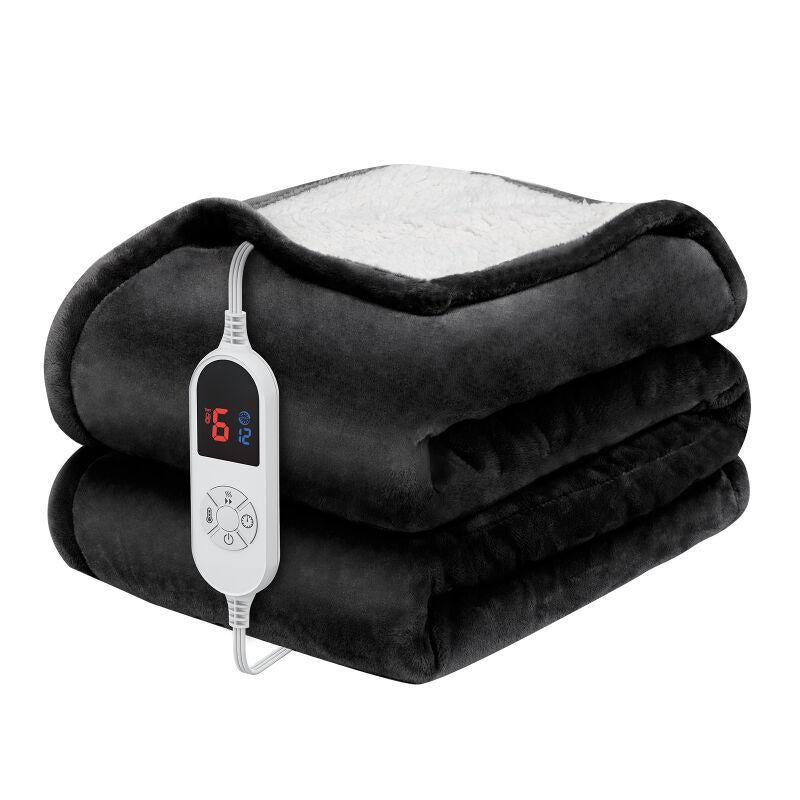 VUSIGN Heated Blanket Electric Throw, Full Body Electric Blanket - 6 Heat Levels, 4/10 Auto-Off, Flannel Sherpa, Machine Washable, Gift for Winter, Cozy Night, Home Use, Valentine'S Day Gift, Christmas Gift