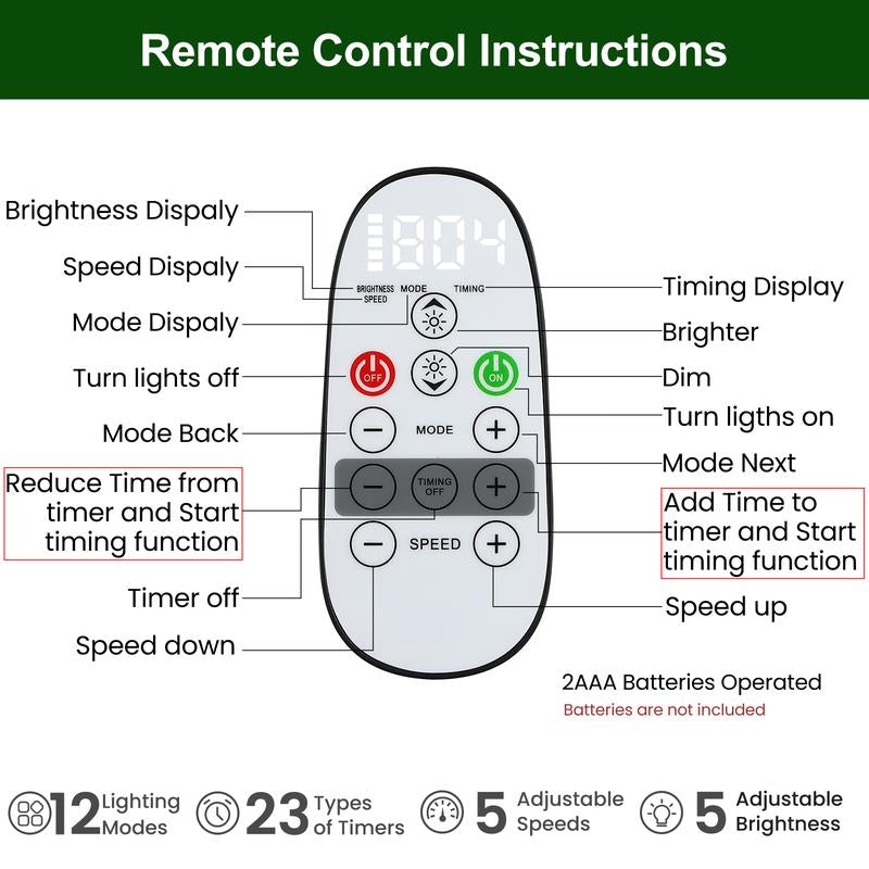 【Twinkling&Rotation】Shareconn 6/ 7/ 7.5FT PE+PVC Artificial Fir Branch 12 Lighting Modes Prelit Blinking Christmas Tree with Warm White Lights & Rotating Stand Green Decorative Tree