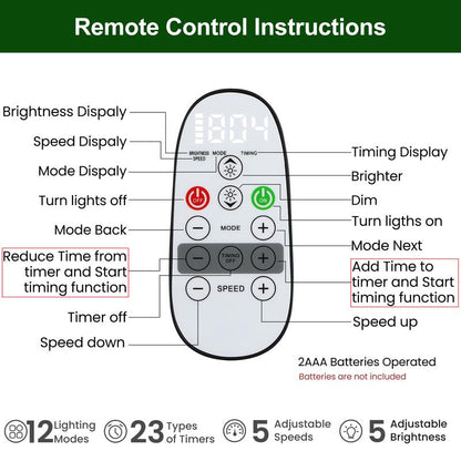 【Twinkling&Rotation】Shareconn 6/ 7/ 7.5FT PE+PVC Artificial Fir Branch 12 Lighting Modes Prelit Blinking Christmas Tree with Warm White Lights & Rotating Stand Green Decorative Tree