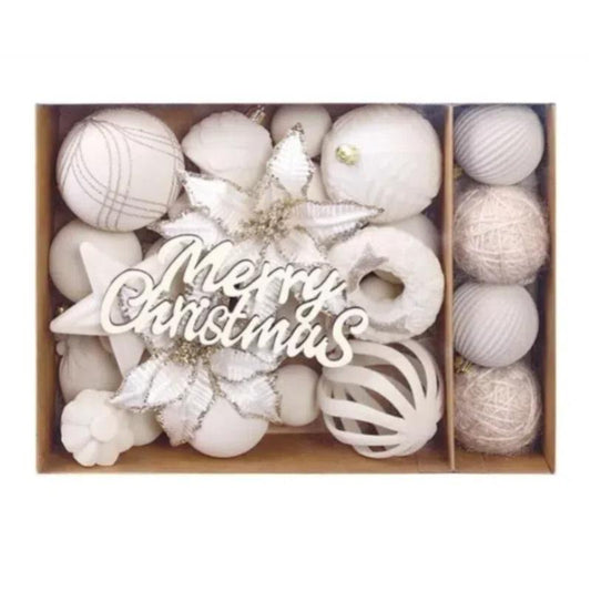 38 PCS Christmas Velvet Ball Set, Mixed Colors Gift Box for Tree Decorations, Garland, Gifts Packaging & Outdoor Decoration