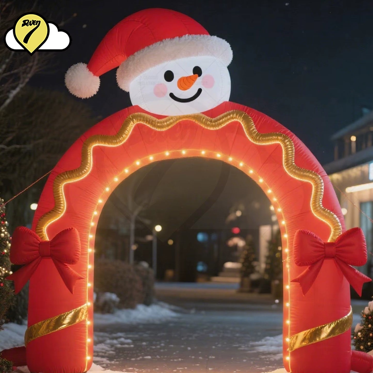 2025 Outdoor Giant Inflatable Santa Claus Arch Christmas Promotion Archway Inflatable Christmas Arch for Christams Decoration
